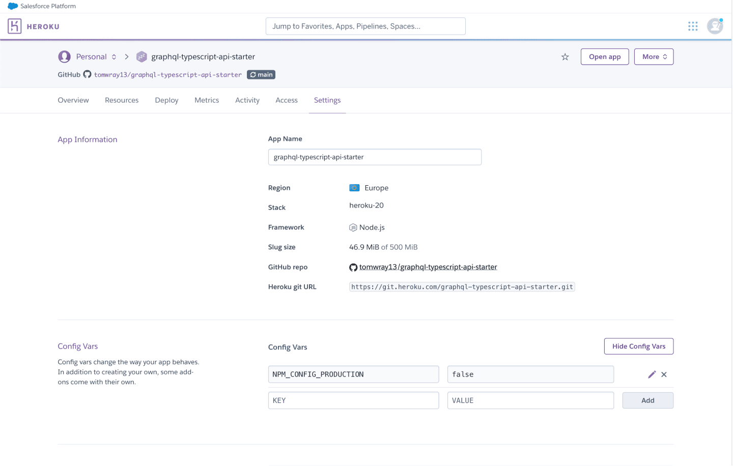 Heroku Config Vars